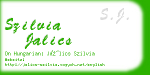 szilvia jalics business card